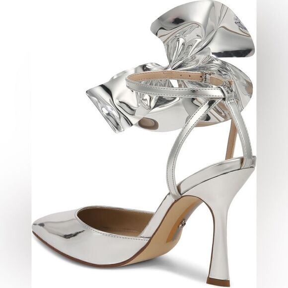 Sam Edleman Halie Pointed Toe Pump Soft Silver 9 NWT IN BOX - Picture 4 of 14